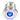 Vandal Resistant Illuminated Latching Switch - Silver - 22/19mm - Blue Dot