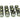Monsoon Hardline Economy Compression Fittings, 1/2" x 5/8" 12-Pack - Black Chrome