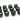 Monsoon Hardline Economy Compression Fittings, 1/2" x 5/8" 12-Pack - Matte Black
