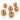 Monsoon Free Center Hardline Compression Fittings, 3/8" x 1/2" 6-Pack - Orange