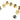 Monsoon Free Center Compression Fittings, 3/8" x 5/8" Six Pack - Gold