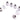 Monsoon Free Center Compression Fittings, 3/8" x 5/8" Six Pack - White
