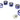 Monsoon Free Center Compression Fittings, 1/2" x 3/4" Six Pack - Purple