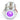 Vandal Resistant Illuminated Latching Switch - Silver - 22/19mm Purple Dot