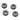 Rubber Isolation Washers - 3/16 ID x 5/16 OD - Set of 4