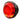 Barrowch Stop Plug Fitting - Gem Series (Black Base) - Blood Red Gem
