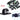 Adjustable Cable Clamp for Wiring with Adhesive Bottom 3/8in - Black