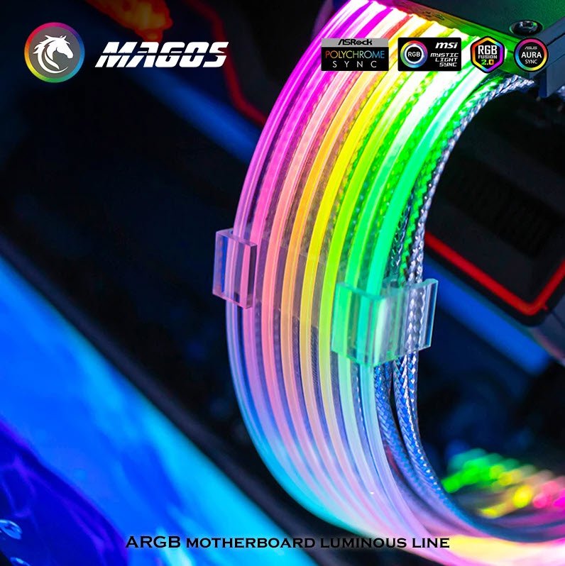 Magos Addressable RGB 24-pin and Dual 8-pin VGA Power Extension Cable Kit - Thumbnail 2
