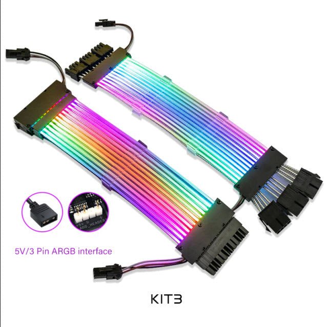 Magos Addressable RGB 24-pin and Dual 8-pin VGA Power Extension Cable Kit - Thumbnail 5