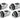 Alphacool Apex Grip Adapter 90° OT/IT G1/4 Rotatable -Chrome Set 4 pcsAC-14933