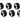 Alphacool Apex Grip HardTube Fitting 13mm G1/4 - Chrome Set 6 pcsAC-14927