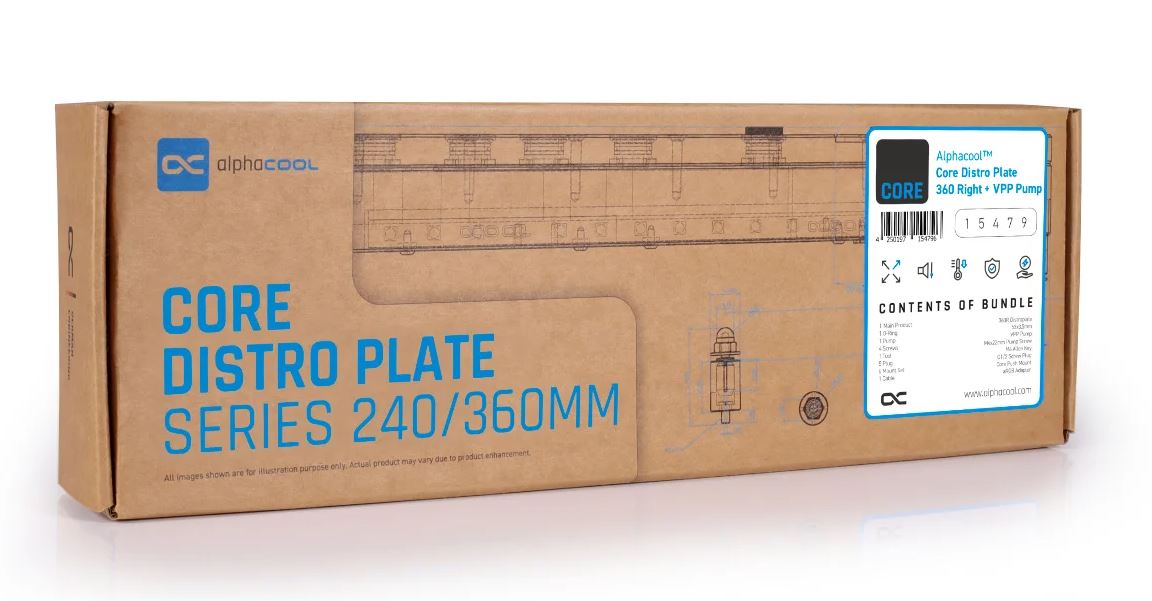 Alphacool Core Distro Plate 360 right with VPP Apex pump - Thumbnail 3