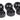Alphacool Eiszapfen 12mm HardTube compression fitting G1/4 - knurled - Deep Black SixpackAC-17375