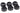Alphacool Eiszapfen 12mm HardTube compression fitting G1/4 - knurled - Deep Black SixpackAC-17375
