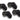 Alphacool Eiszapfen 13mm HardTube compression fitting 90° rotatable G1/4 for Acryl/Brass tubes - 4pcs Set Deep BlackAC - 17607