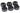 Alphacool Eiszapfen 13mm HardTube compression fitting G1/4 for plexi- brass tubes (rigid or hard tubes) - knurled - deep black sixpack 