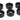 Alphacool Eiszapfen 13mm HardTube union nut modding pack 6 - deep black