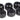 Alphacool Eiszapfen 16mm HardTube compression fitting G1/4 - knurled - Deep Black SixpackAC-17379