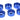 Alphacool Eiszapfen 16mm HardTube union nut modding pack 6 - blue