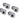 Alphacool Eiszapfen L - connector rotatable G1/4 AG to G1/4 IG - 4pcs Set ChromeAC - 17616