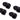 Alphacool Eiszapfen L - connector rotatable G1/4 AG to G1/4 IG - 4pcs Set Deep BlackAC - 17615