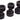 Alphacool HT 13mm HardTube compression fitting G1/4 for plexi- brass tubes (rigid or hard tubes) - knurled - deep black sixpack