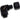 Alphacool Icicle 16mm HardTube compression fitting 90° rotatable G1/4 for Acryl/Brass tubes - 4pcs Set Deep BlackAC - 17609