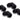 Alphacool Icicle 16mm HardTube compression fitting 90° rotatable G1/4 for Acryl/Brass tubes - 4pcs Set Deep BlackAC - 17609