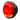 Barrowch Stop Plug Fitting - Gem Series (Black Base) - Blood Red Gem
