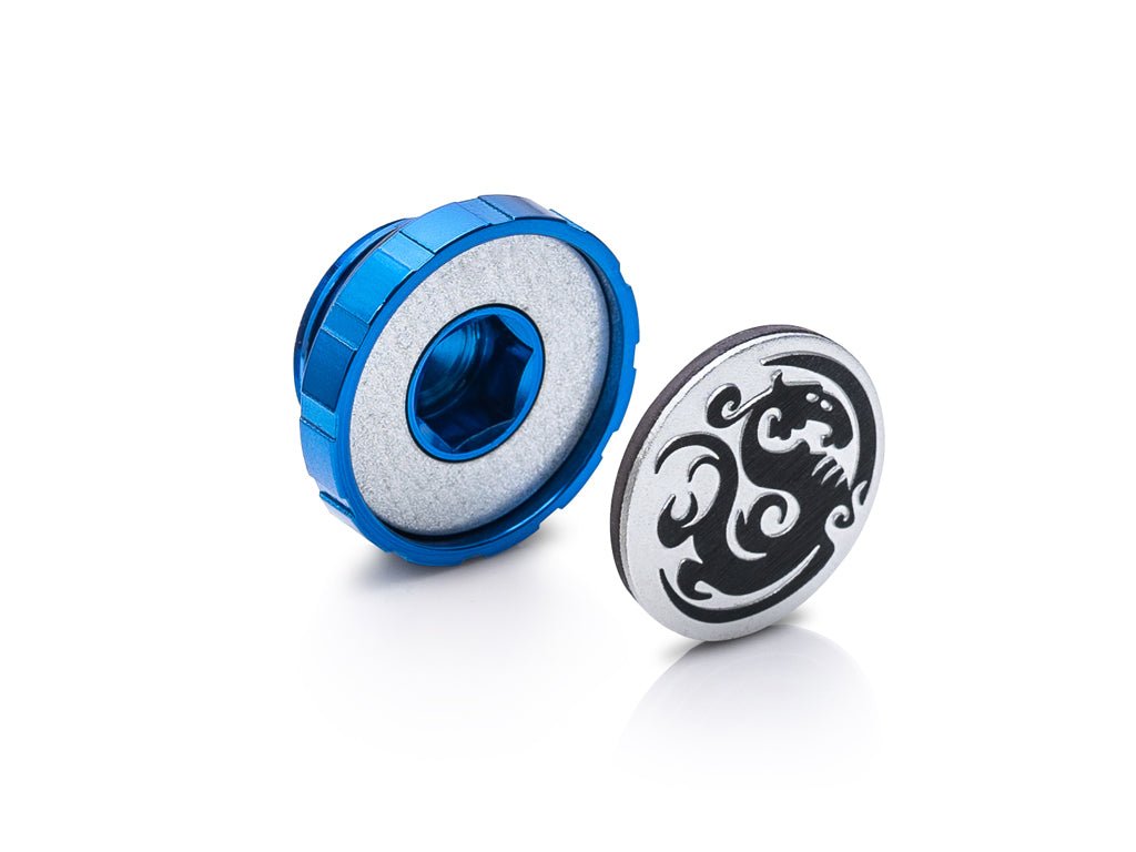 Bitspower Artemis Royal Blue Stop Fitting with Magnetic Logo (4 PCS) - Thumbnail 2