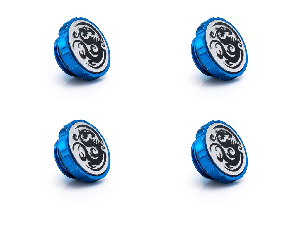 Bitspower Artemis Royal Blue Stop Fitting with Magnetic Logo (4 PCS) - Thumbnail 3