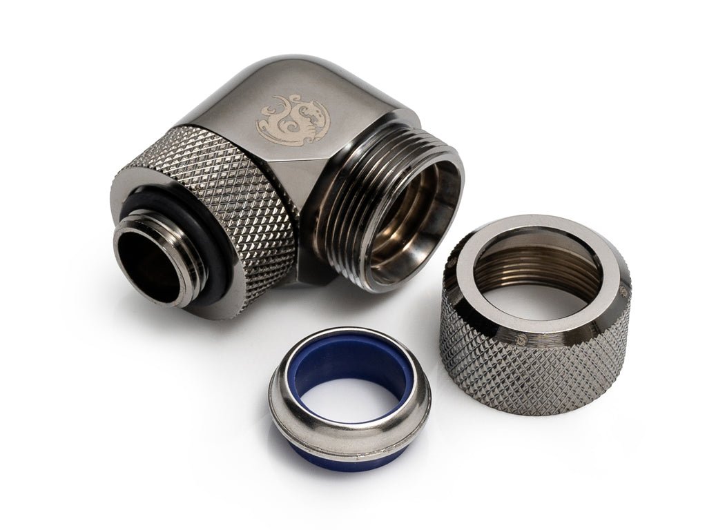 Bitspower Black Sparkle Advanced Rotary G1/4" 90-Degree Multi-Link Adapter For OD 12MM - Thumbnail 2