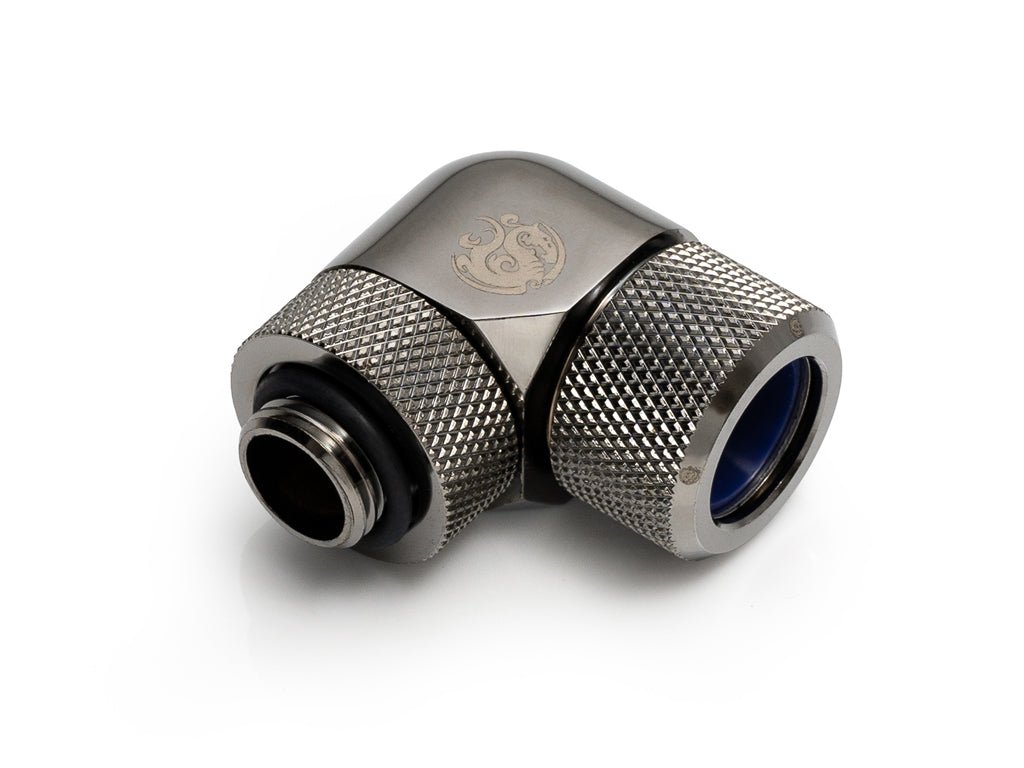 Bitspower Black Sparkle Advanced Rotary G1/4" 90-Degree Multi-Link Adapter For OD 12MM