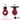 BitspowerBitspower Deep Blood Red Dual Rotary Mini Valve With G1/4" ExtenderBP - MVVRG14X2 - DBRBK