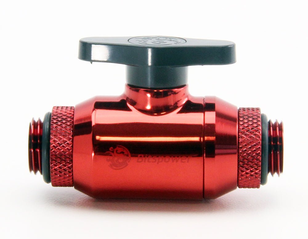 Bitspower Deep Blood Red Dual Rotary Mini Valve With G1/4" Extender