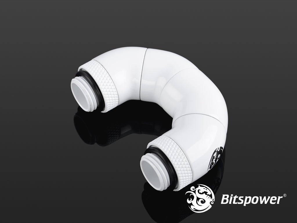 Bitspower Deluxe White Five Rotary Snake-Style Dual G1/4" Adapter - Thumbnail 4