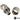 Bitspower G1/4 Black Sparkle Dual Rotary 45 - Degree Compression Fitting CC3 Ultimate for ID 3/8" OD 5/8"BP-BS45R2CPF-CC3U