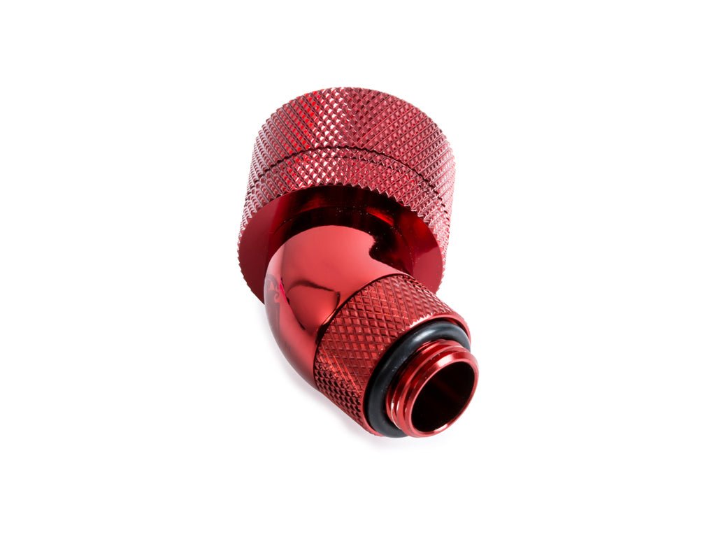 Bitspower G1/4" Deep Blood Red Triple Rotary 90-Degree Compression Fitting CC5 Ultimate - Thumbnail 4