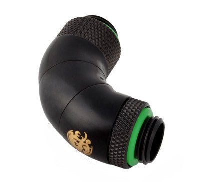 Bitspower G1/4" Matt Black Quad Rotary 90-Degree G1/4" Extender - Thumbnail 5