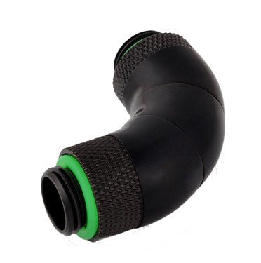 Bitspower G1/4" Matt Black Quad Rotary 90-Degree G1/4" Extender - Thumbnail 4