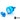 Bitspower Logo Aluminum Thumb Screw for M3 - Blue