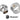 Bitspower Premium G1/4" Silver Shining Quick Compression Fitting QCC5 For ID 1/2" OD 3/4"BP-PCPF-QCC5