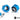 Bitspower Premium Master Hard Tube Fitting MHT12 6 Pack - Abrasive Blue