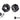 Bitspower Premium Master Hard Tube Fitting MHT12IND 6 Pack - Abrasive Black