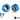 Bitspower Premium Master Hard Tube Fitting MHT12IND 6 Pack - Abrasive Blue