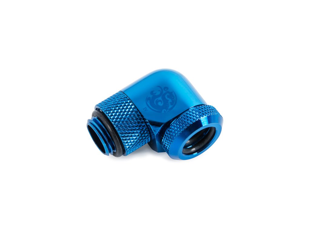 Bitspower Royal Blue Enhance Rotary G1/4" 90-Degree Multi-Link Adapter For OD 12MM