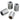 Bitspower Silver Thumb Nut For M3BP-CMSTNM3-SL