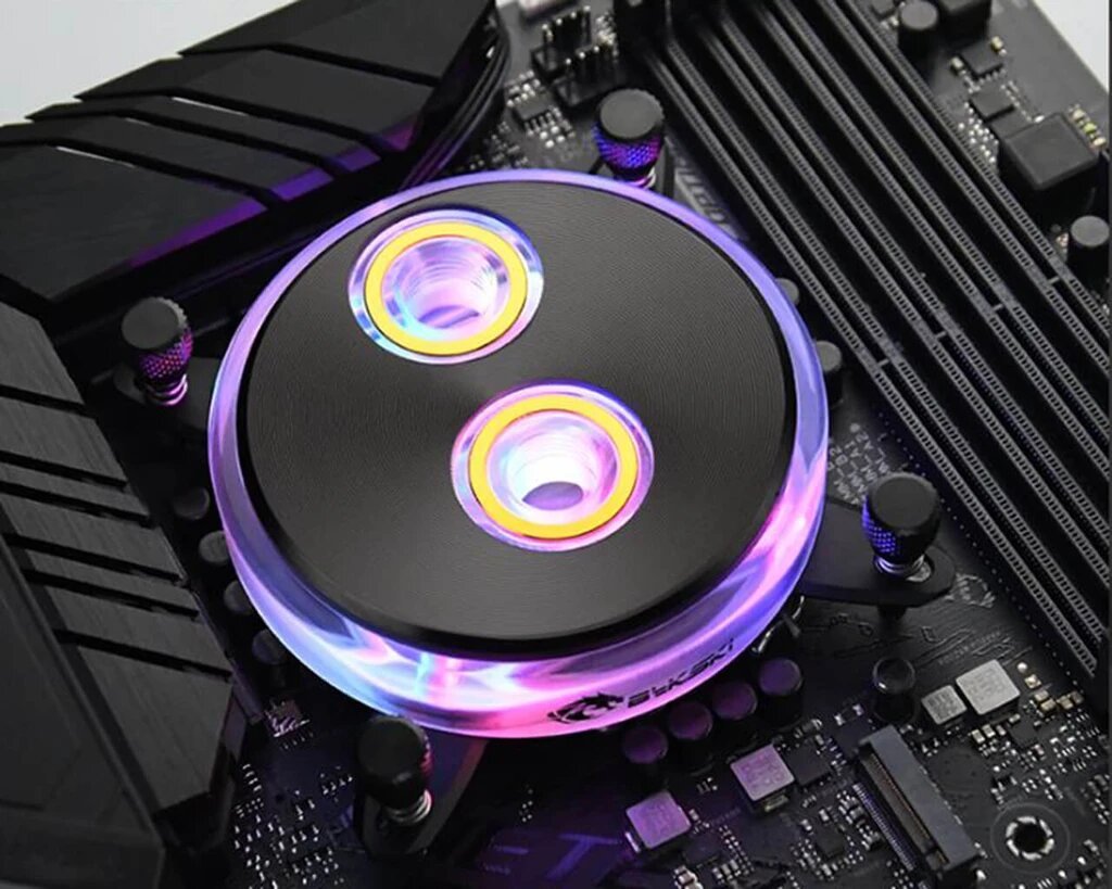 Bykski CPU-XPR-CD Intel CPU Water Cooling Block - Silver w/ 5v Addressable RGB (RBW) - Thumbnail 3