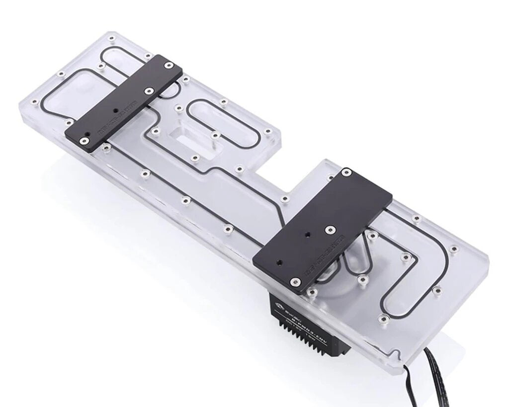 Bykski Distro Plate for Cougar Conquer - PMMA w/ 5v Addressable RGB (RBW) - Thumbnail 3