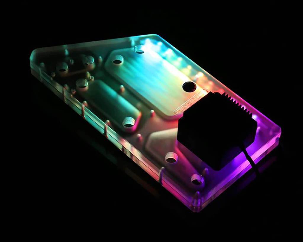 Bykski Distro Plate - Jonsbo Mod 3 - PMMA w/ 5v Addressable RGB - Thumbnail 2